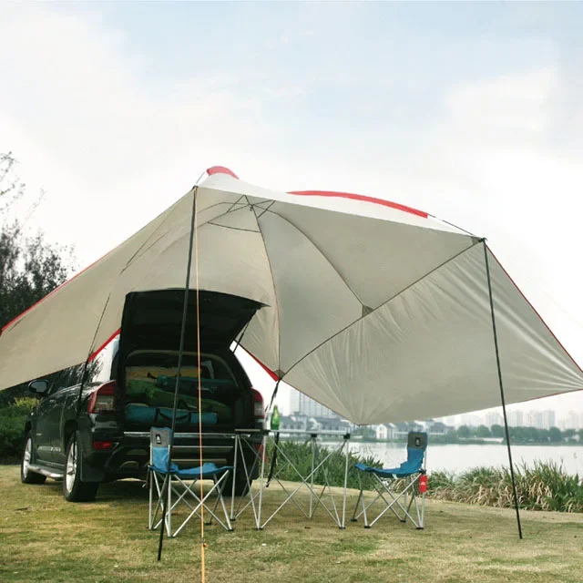 Large Portable Sunshade Shelter 210T Polyester Tent Car Awning Roof Top Tent Sun Shelter Tarp for Parks and Outdoor