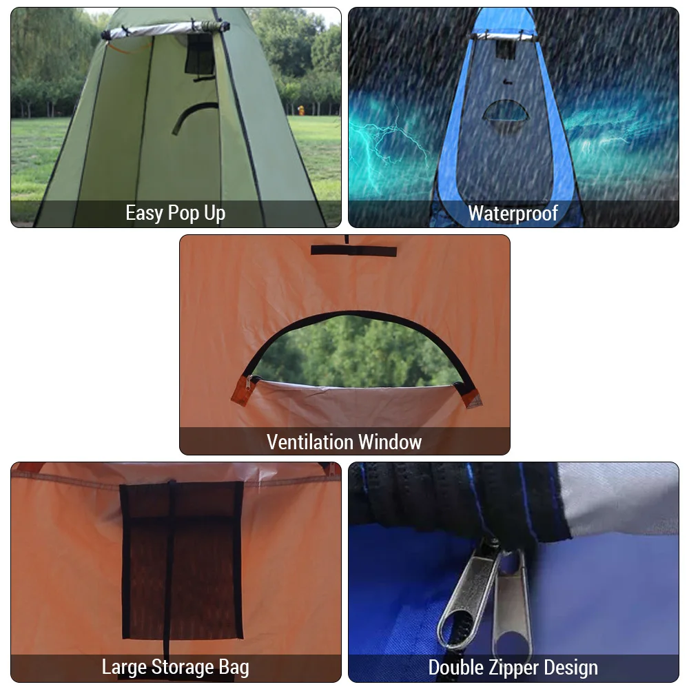 Pop Up Privacy Tent Shower Tent Outdoor Camping Bathroom Toilet Tent Portable Changing Tent