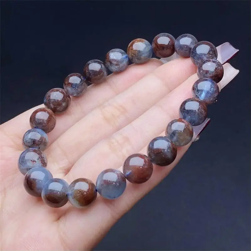 10MM Natural Island Aquamarine Quartz Bracelet Simple Elegant Exquisite Fashion Charm Women Fine Jewelry Holiday Gift 1PCS