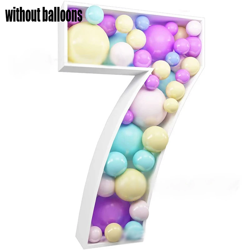93 cm riesige Figur Ballonfüllbox 1. Geburtstag Ballon Nummer 18 20 30 40 50 Ballonrahmen Jubiläumsdekoration Babyparty – Detail 16