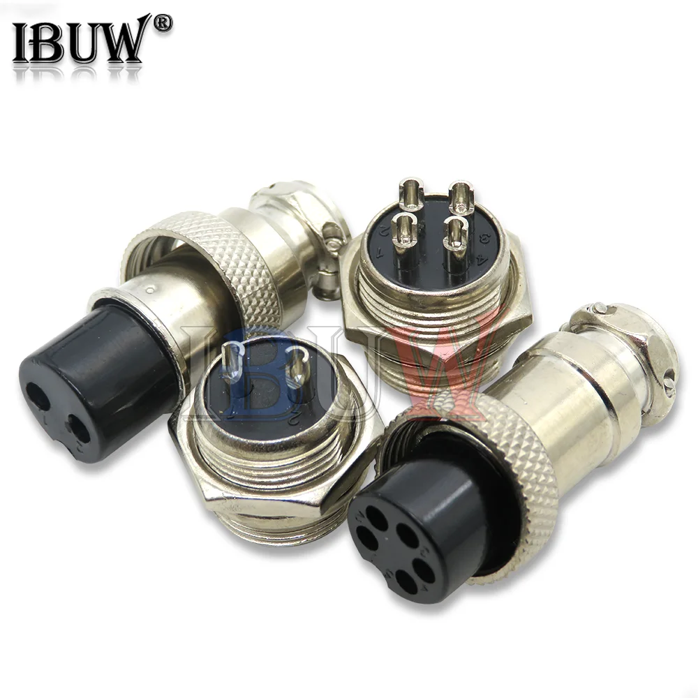 1Set GX16 Male & Female 16mm ibuw Metal Circular Aviation Connector Socket Plug 2PIN 3PIN 4PIN 5PIN 6PIN 2P 3P 4P 5P 6P 7P 8P 9P