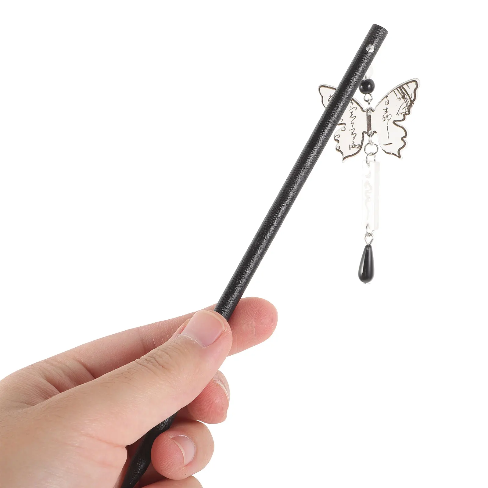 

Exquisite Rose Hairpin Black Clips Barrettes Women Tassel Sticks Decorative Bobby Pins Long Lasting Durable Material for Party