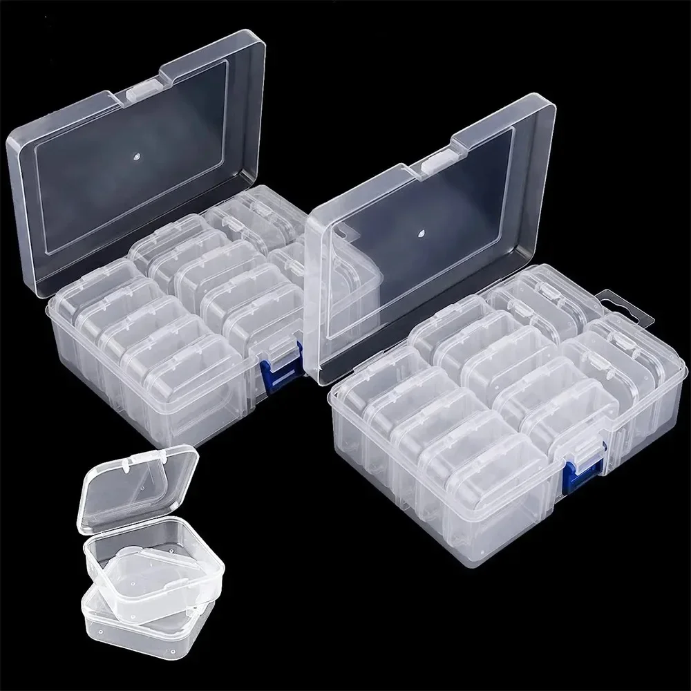 14/30/42pcs Set DIY Diamond Painting Embroidery Storage Box Nail Art Jewelry Rhinestone Multifunctional Storage Box