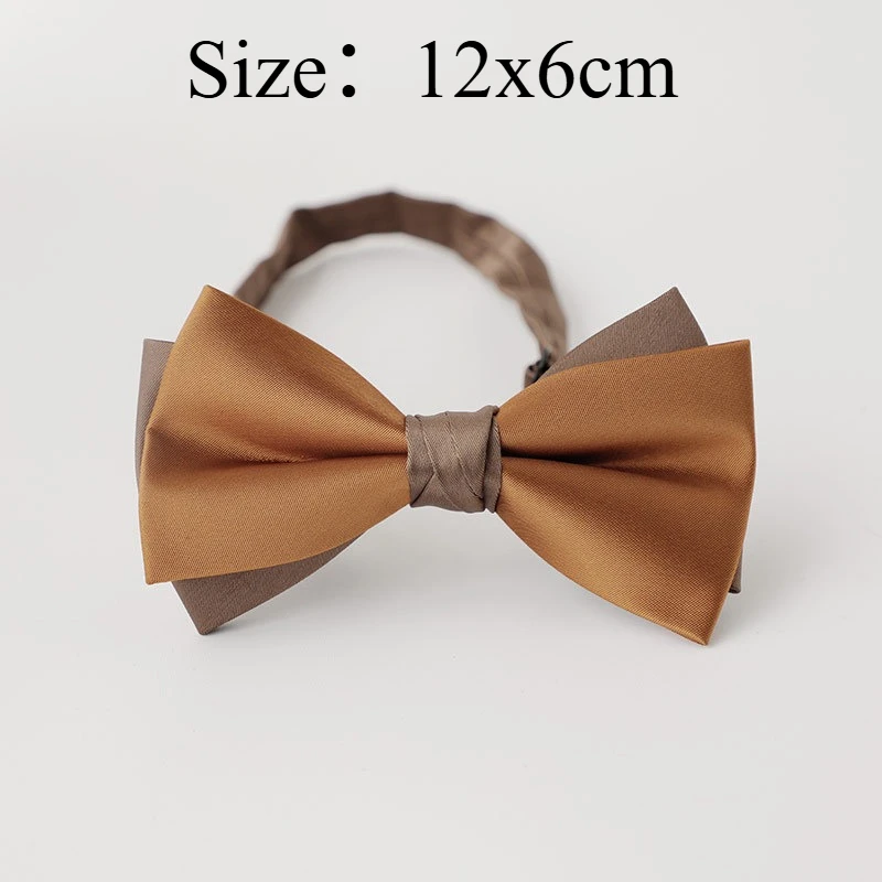Vintage Korean Style Color Block Bow Tie Macaron Color Gentleman Bowtie, Casual Fashion Butterfly Neckwear Accessory For Parties