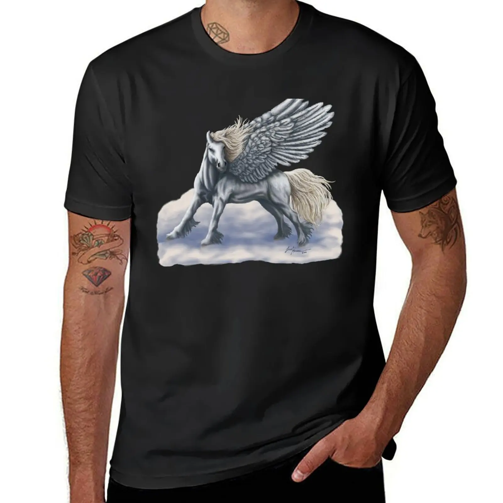 The Divine Pegasus T-Shirt graphics Aesthetic clothing mens t shirts pack