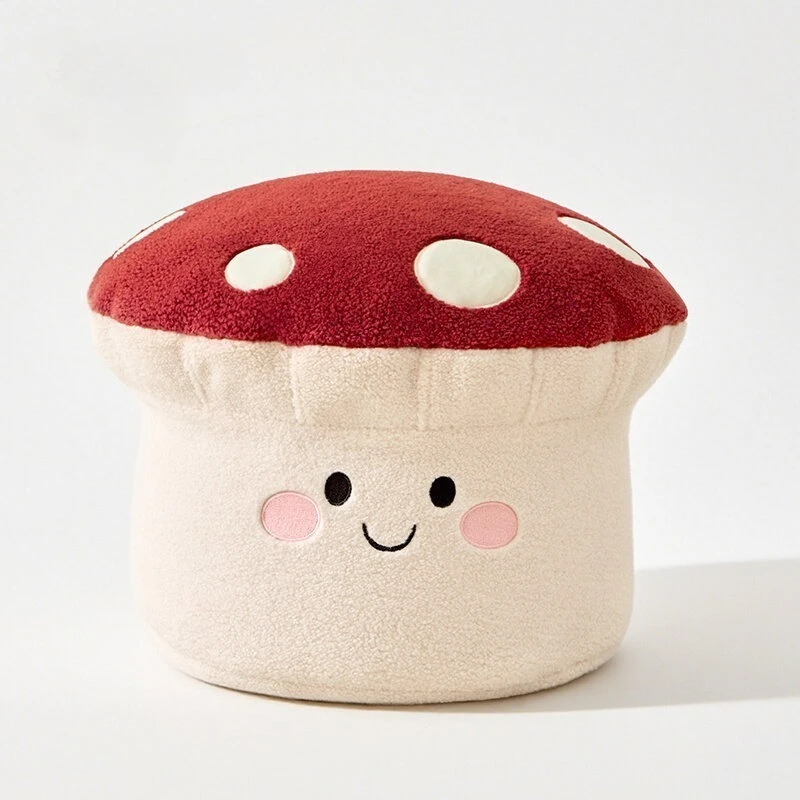 Pouf rond confortable et charmant rouge rougeau pour salon, siège polyvalent et mobilier de relaxation pour la maison