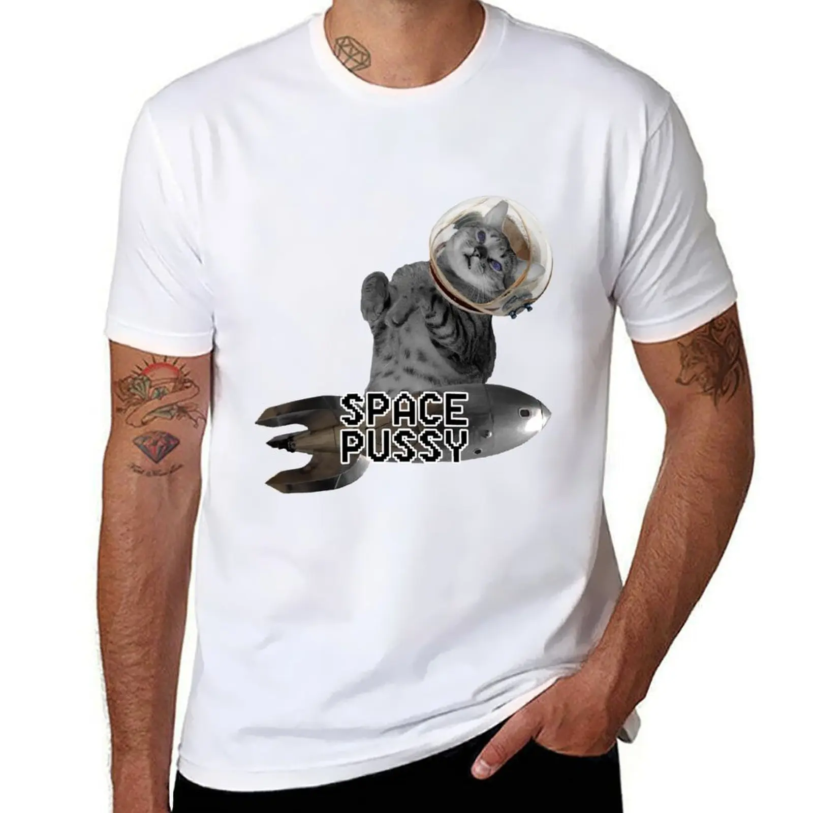Space Pussy T-Shirt t shirt personalised t shirts for man cotton T-Shirt