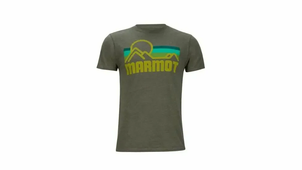 Marmot Coastal Men'S T-Shirt - Color: True Olive Street Wear Print Shirt Size S-3Xl