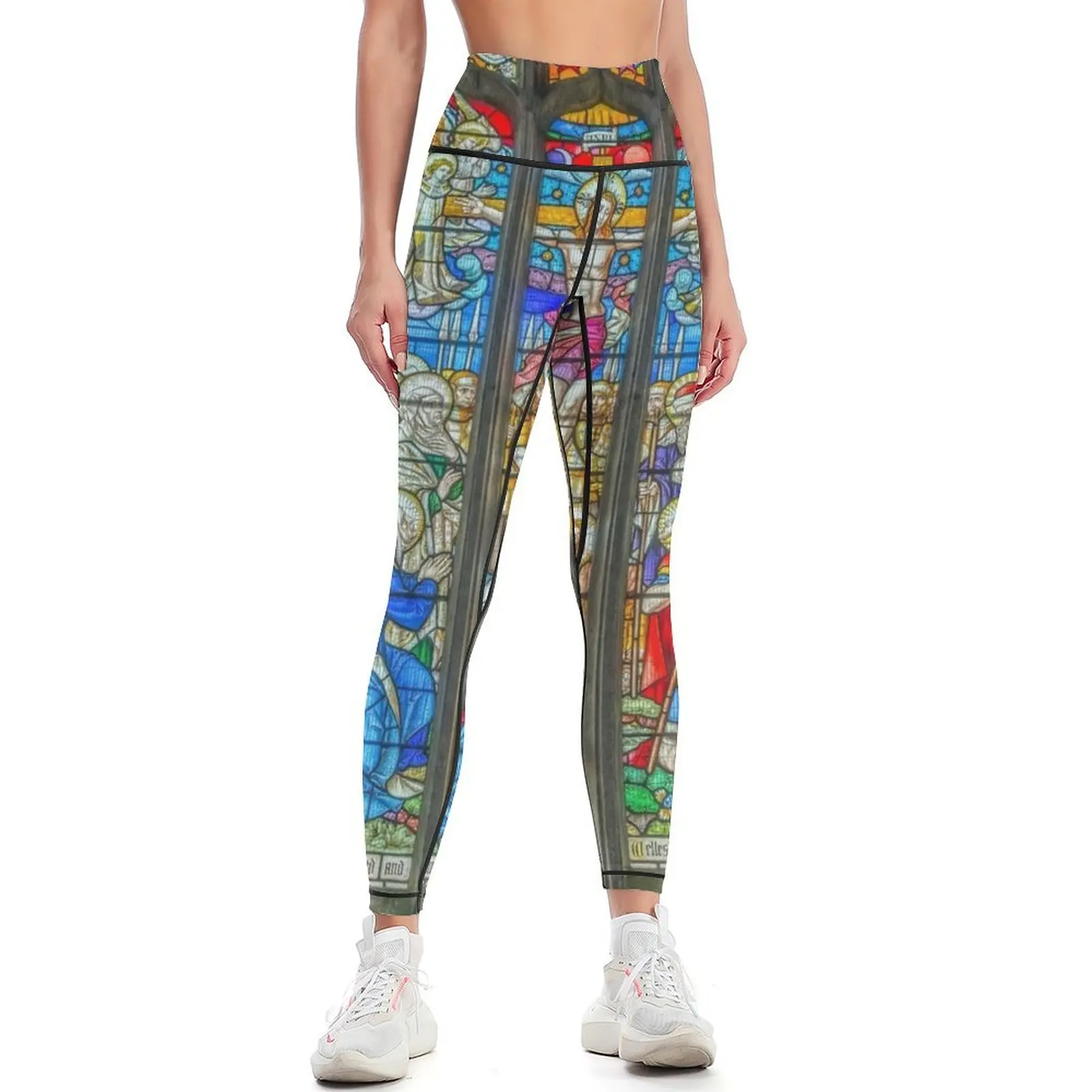 

Church Stained Glass Leggings gym wear sportswear woman gym 2024 gym's sportswear Womens Leggings