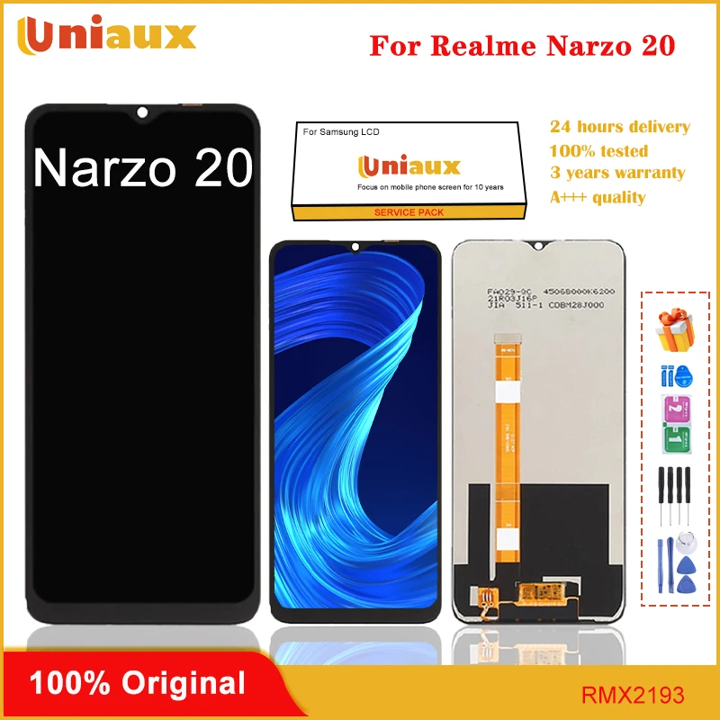 

6.5" Original For Realme Narzo 20 RMX2193 LCD Display Touch Screen Digitizer Assembly For Realme Narzo 20 Replacement Parts