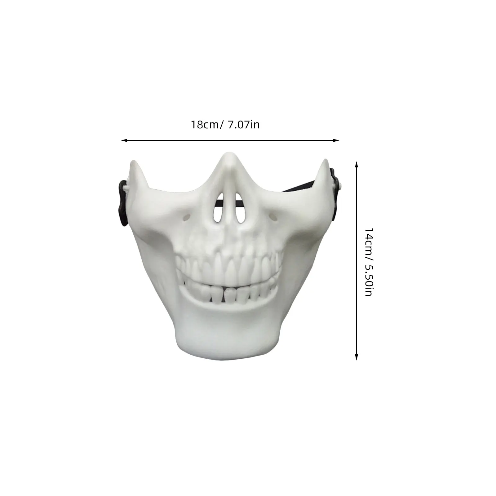 2 pezzi Maschera protettiva Halloween Design spaventoso Costume da festa in maschera Maschere horror Accessori