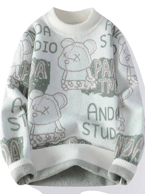 

Мужской вязаный шерстяной свитер из мягкой норки и бархата, внутренняя одежда, основание для подростков, студенческий, теплый, удобный, осень-зима