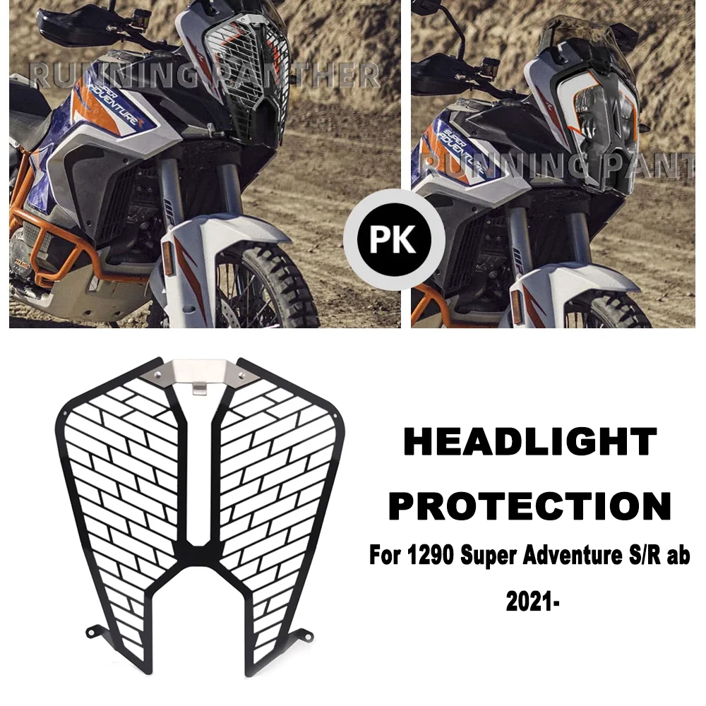 

For 1290 Super Adventure ADV S R 2021 2022 -Motorcycle Accessories Headlight Protector Grille Guard Cover Protection Grill