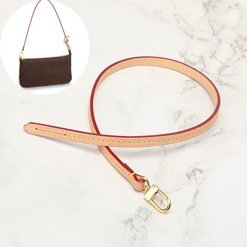 Genuine Leather Bag Handle Short Strap Shoulder Detachable Bag Replacement Women Cowhide Wrist Strap Accessories