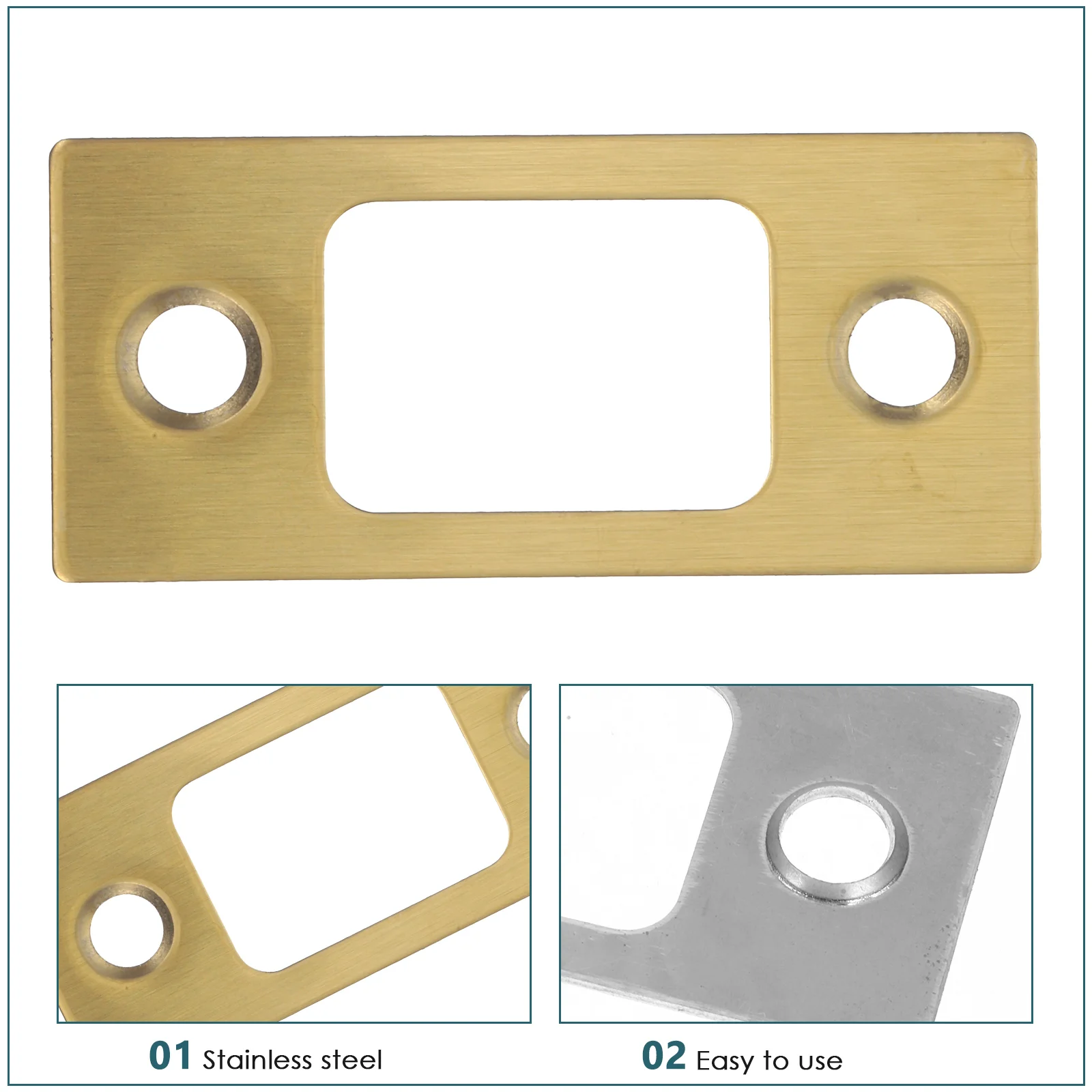 Chiusura con linguetta Fibbia Fermo per porta Piastra di attacco Catenaccio Chiusura in acciaio inossidabile Puntone di sicurezza nero Catenaccio di sicurezza Cattura serratura della porta
