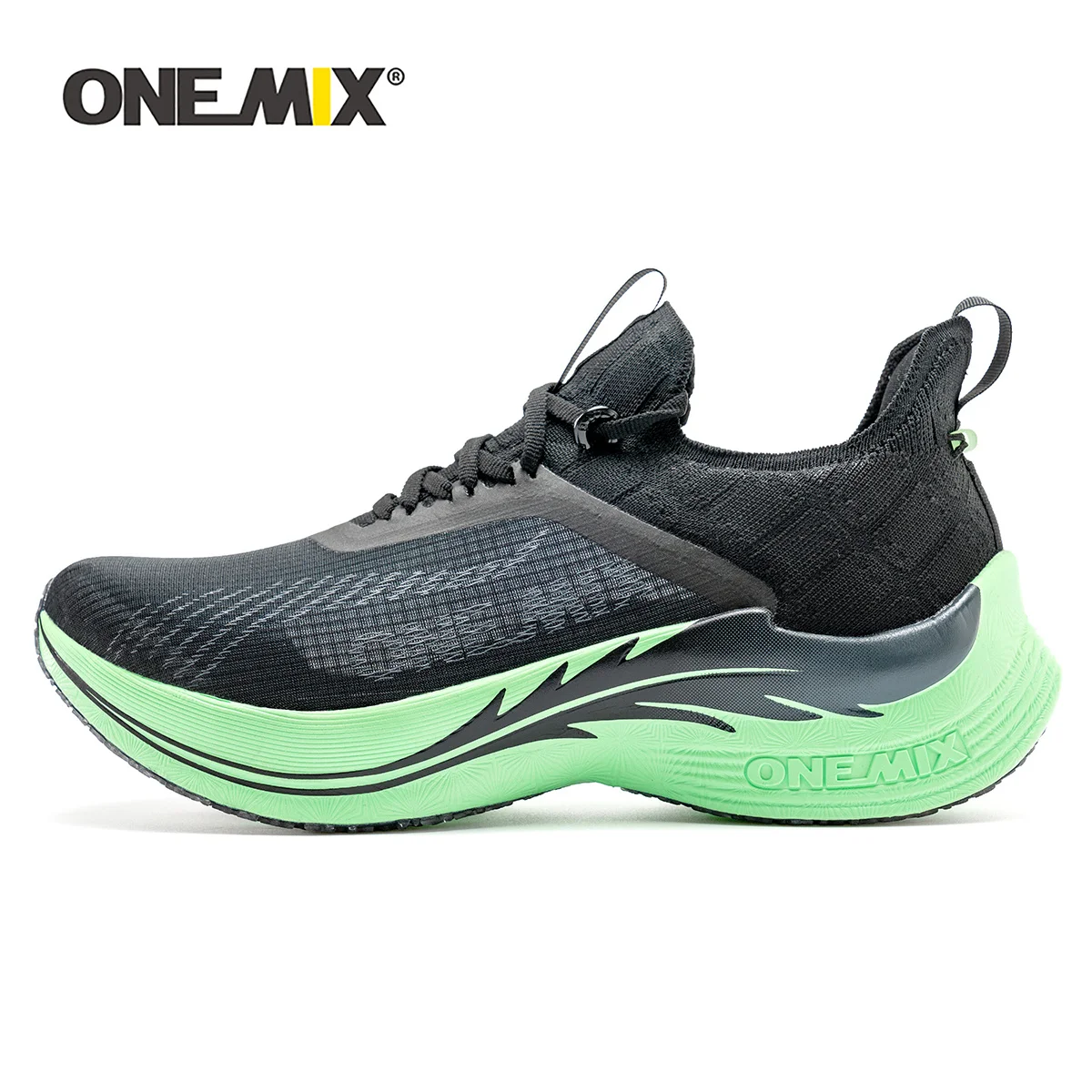 ONEMIX Marathon Running Shoes Men Carbon Fibre Plate Sports Shoes Lightweight Breathable Woman \'s Comfortable Outdoor Sneakers