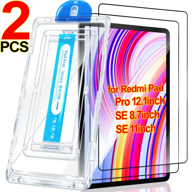 2pcs Easy to Install Screen Protectors For Xiaomi Redmi Pad 2 SE 8.7 11 Pad 7 Pro 11.2 2025 8 7s 6s 6 5 Pro Tempered Glass Film 