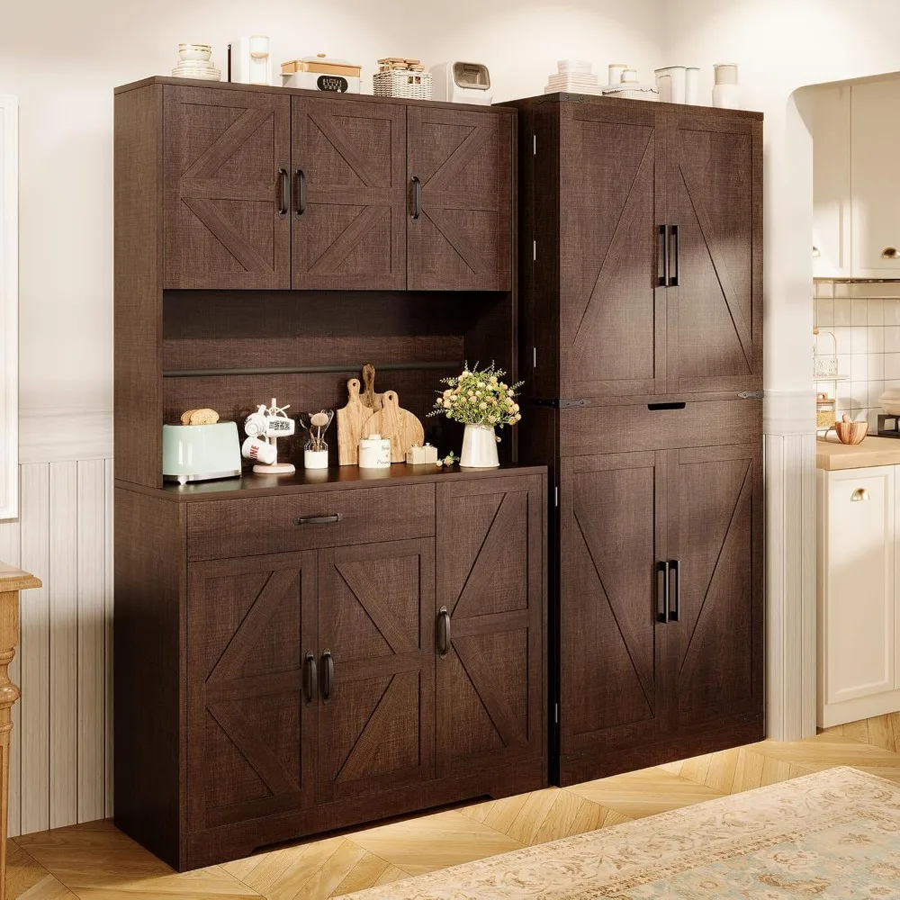 خزانة مطبخ قوية من الفولاذ المزرعة مع 72 رفوف تخزين طويلة وقابلة للتعديل #6