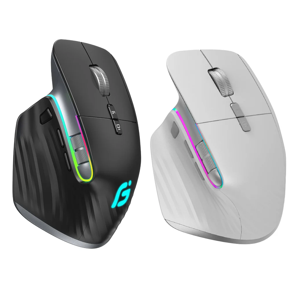 

Игровая мышь, эргономичная, Bluetooth-совместимая, 5,0 + 2,4G, оптическая геймерская мышь, перезаряжаемая, 1000-4000 точек на дюйм для геймера, компьютера, ноутбука, iPad