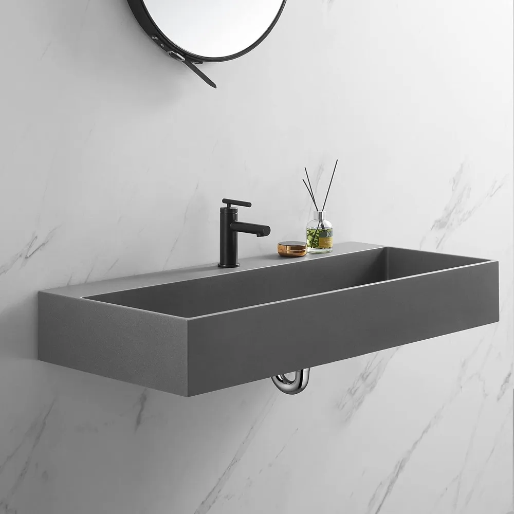 Bathroom Sink, Wall-Mount Install or On Countertop, 40