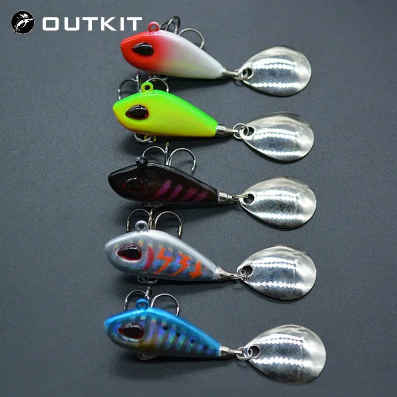 OUTKIT Nieuwe Metalen Mini VIB Met Lepel Vissen Lokken 6g10g17g25g 2 cm Visgerei Pin Crankbait Trillingen Spinner Zinken Aas