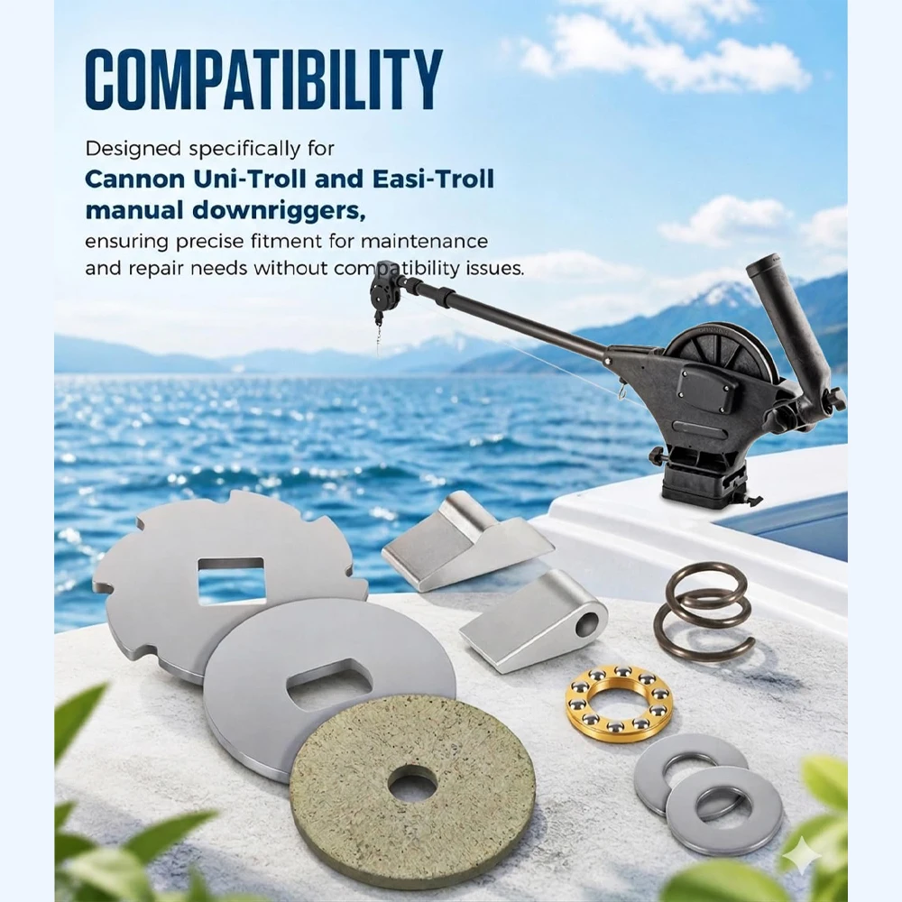 Rebuild Kit for Cannon Uni-Troll & Easi-Troll Manual Downriggers | Complete 8-piece kit for clutch maintenance and repair