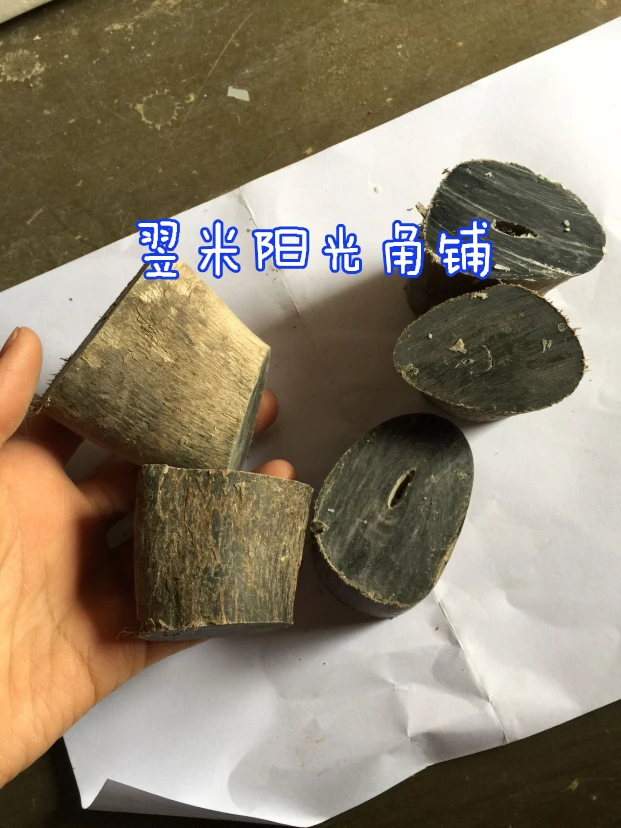 Solid Horn Raw Material Buffalo Horn Solid Ring Buddha Beads Buddha Head Pagoda Tee Raw Material
