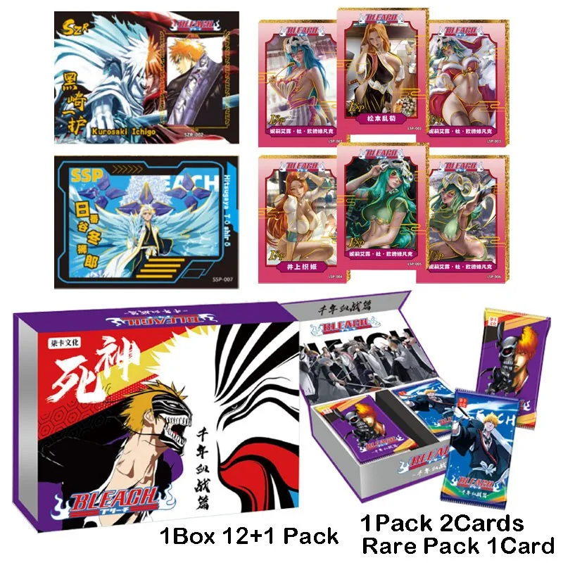 

2023 Newest Bleach Collection Card Japanese Anime Figure Kurosaki Ichigo Booster Box ACG CCG TCG Doujin Toys And Hobby Gift