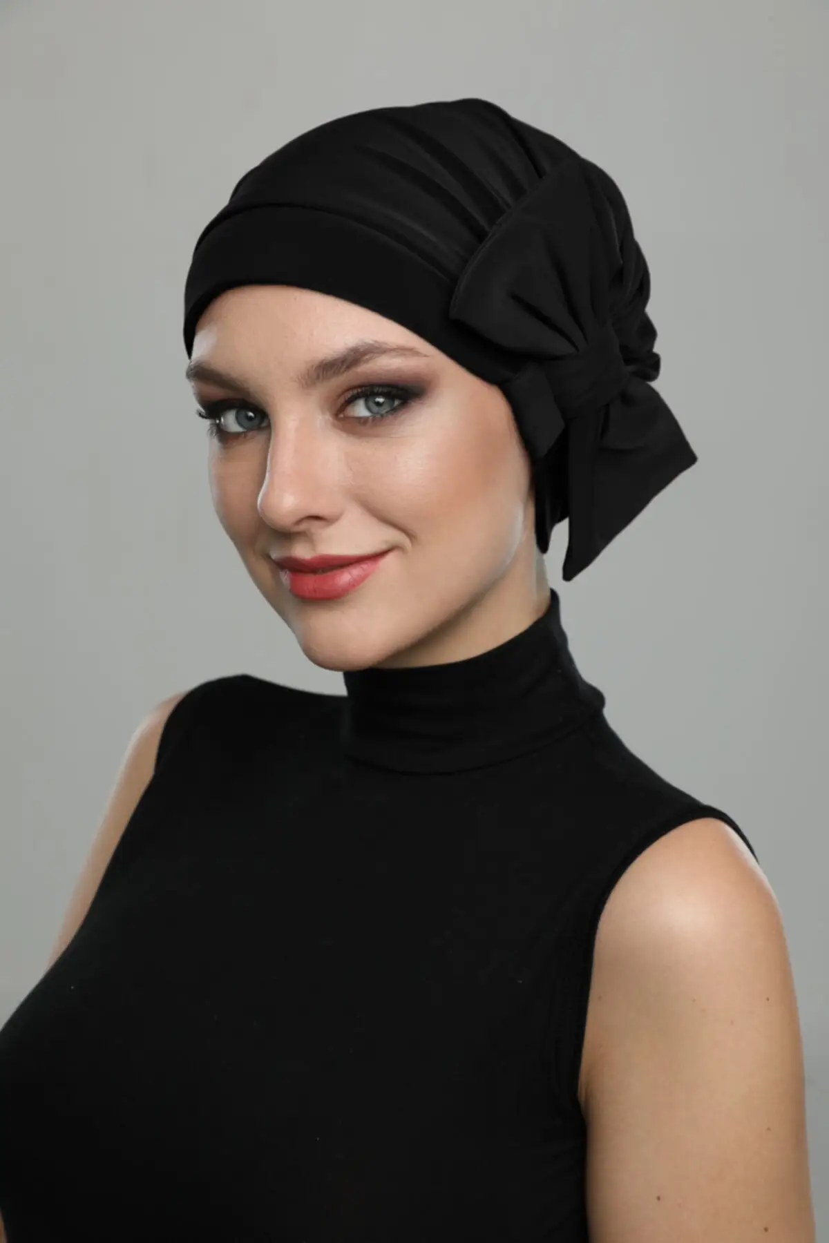 Đôi Nơ Đen Ngay Hijab Hijab Nón Tắm