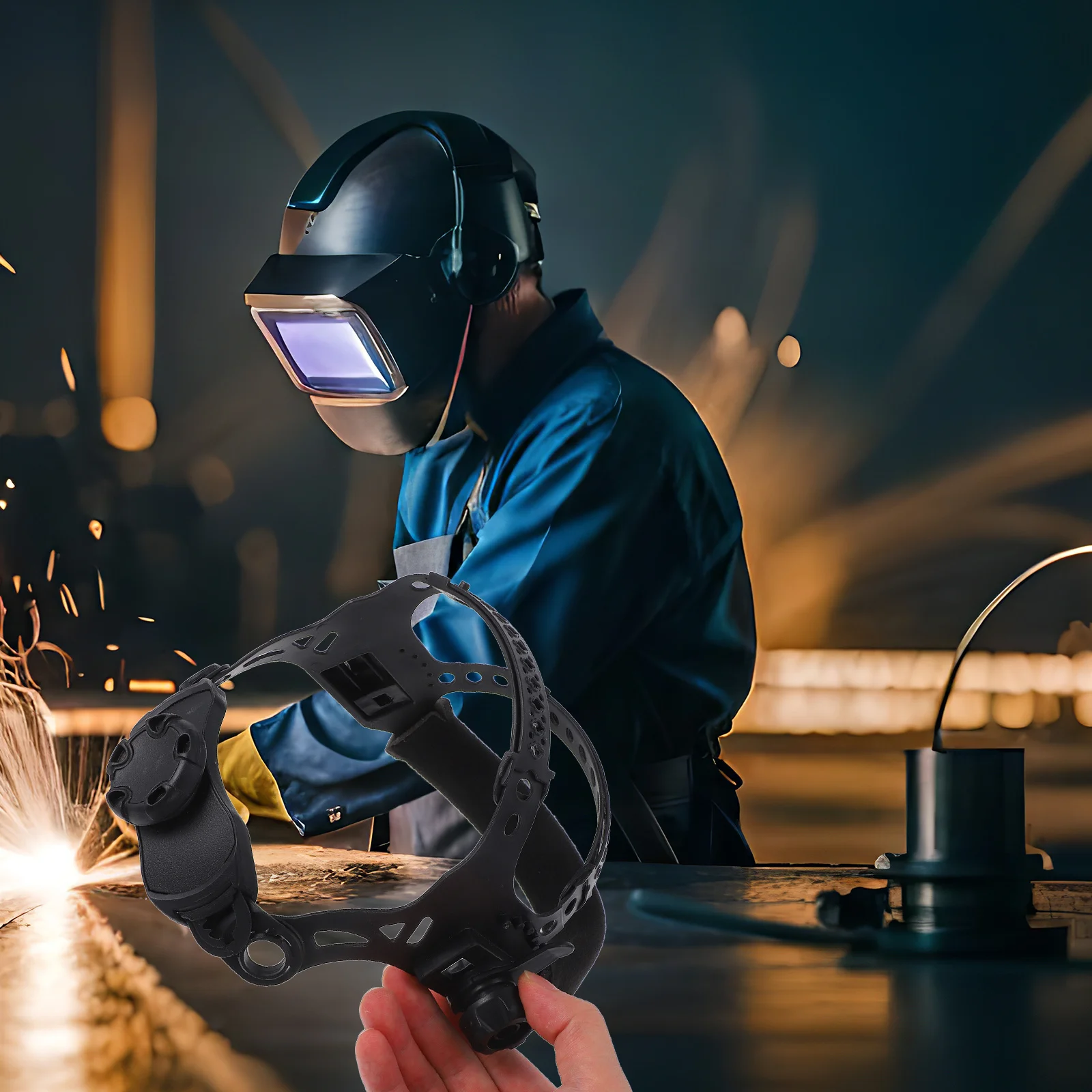

Adjustable Welding Headgear Sweat Absorbing Strap Comfortable Fit Welding Hood Band Gear Hardhat Sweatband