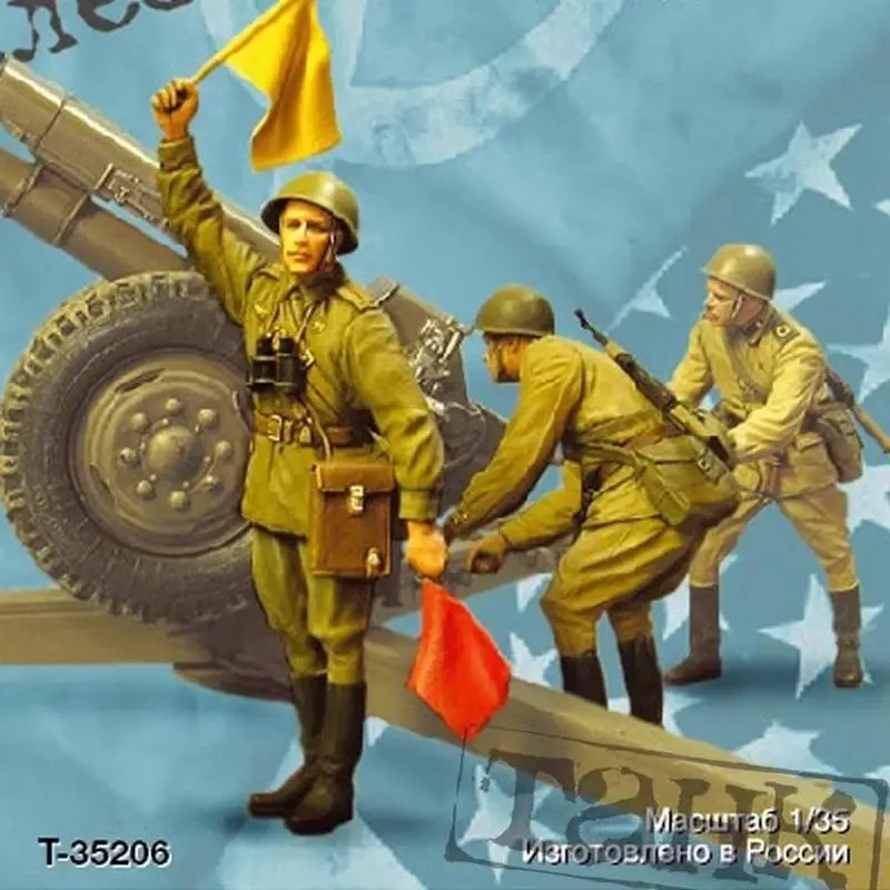 

1/35 Resin Figure Model Kit Scene Military Artillery Group 5 People And Accessories Unassembled Unpainted Miniature Diorama