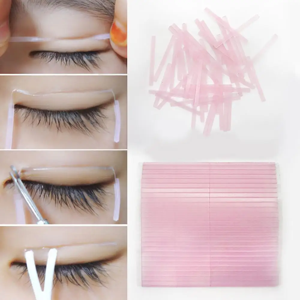 50Pcs Magic Invisible Glue Sticks Double-Fold Eyelid Sticker Women Beauty Tool