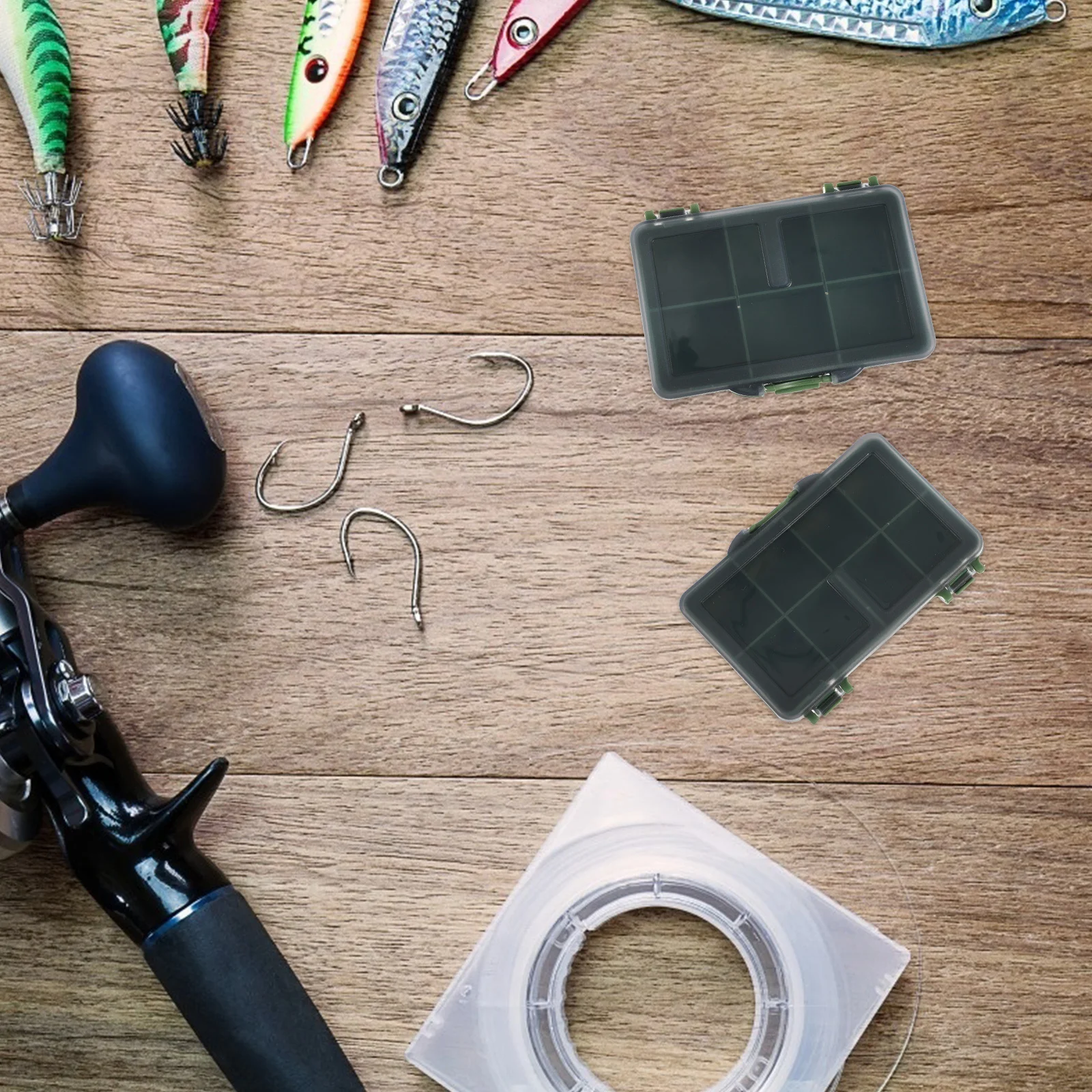 

2Pcs Fishing Bait Storage Box Durable Pe Plastic Tackle Organizer Lure Containers Accessory Case Fishing Tackle Box