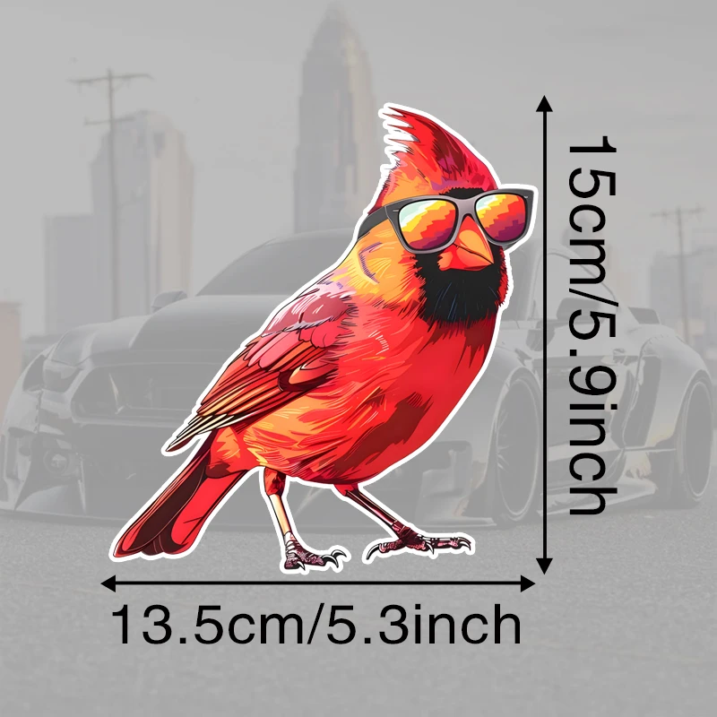 1pc Car Sticker Cute Cartoon Animal Rat, Bird, Dog, Wof, Sticker Waterproof - Perfect for Car, Laptop, and Window Decoration