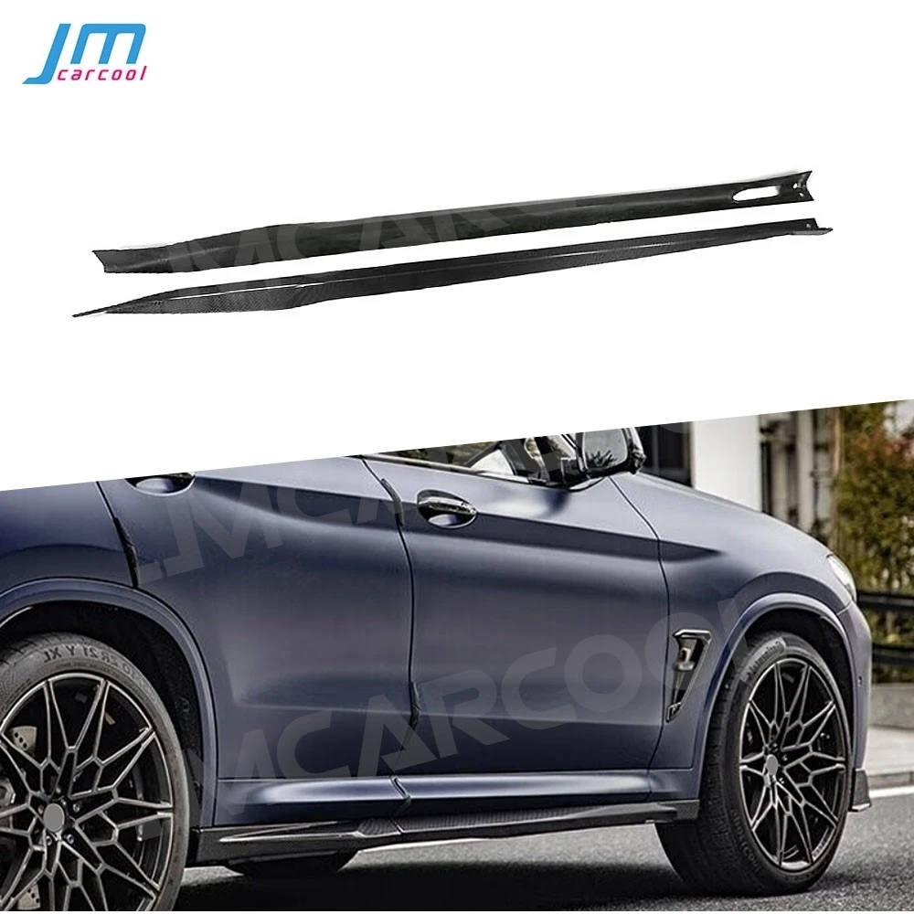 

Dry Carbon Fiber Side Skirts Aprons Rocker Panel Lip Splitter Spoiler for BMW X3M F97 2022+ FRP Bumper Extension Car Accessories