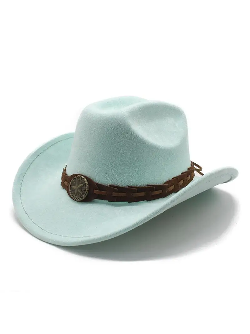 

Мужская замшевая шерстяная фетровая шляпа, ковбойская кепка Deerstalker с большими полями, топ-колокольчик, китайское производство, аксессуар Faion