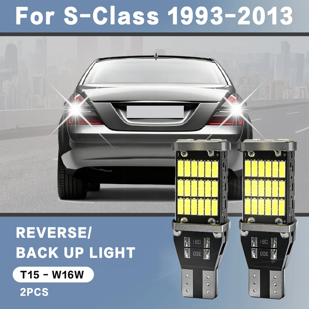 2 Stück Rückfahrleuchten für Mercedes Benz S-Klasse W220 W221 C215 C216 1993-2013, Rückfahrlicht W16W T15 LED Canbus