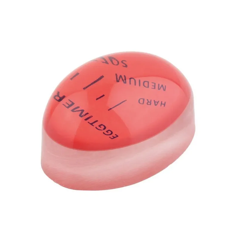 1pcs Egg Timer Kitchen Electronics Gadgets Color Changing Yummy Soft Hard Boiled Eggs Cooking Eco-Friendly Resin Red Tools