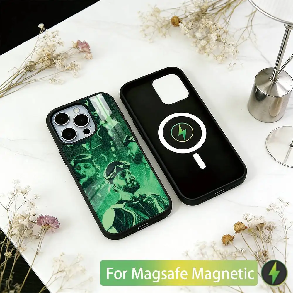 J-JC R-Reyes JC REYES Phone Case For iPhone17,16,15,14,13,12,11 Plus,Pro Magnetic For Magsafe Wireless Charging