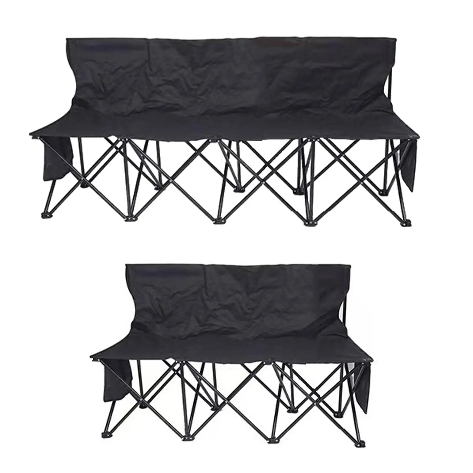 Folding Bench Chair for Sports Team with Backrest Folding Camping Chair