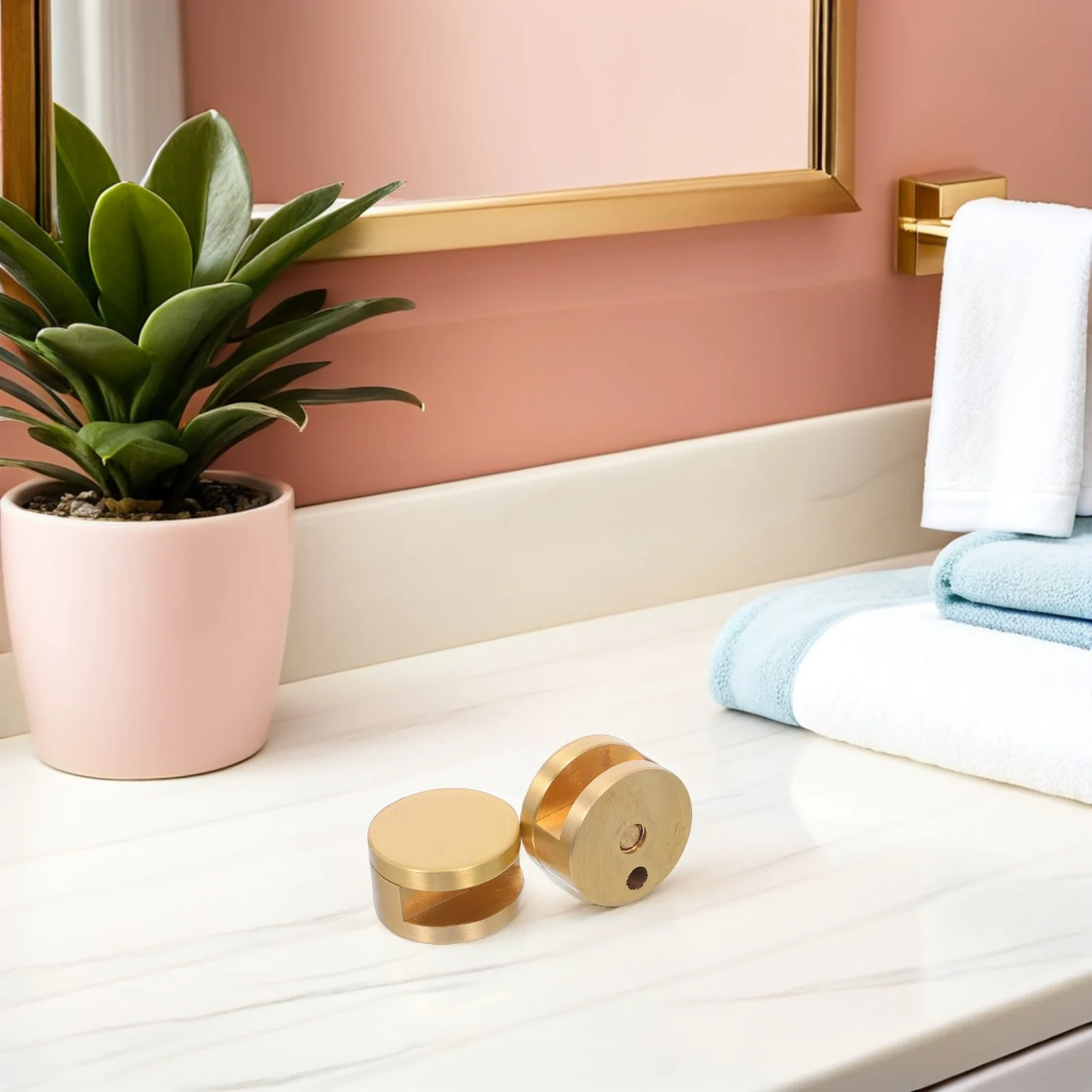 

4Pcs Copper Bathroom Glass Clamp Mirror Holders 5-12mm Thick Tempered Glass Clamp Brackets Shower Holder Mirror Clamps