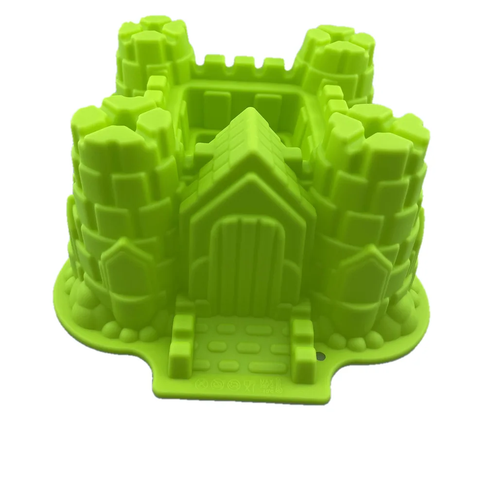 3d Castle Bundt Cake Pan Bread Chocolate Bakeware Silicone Mold E164