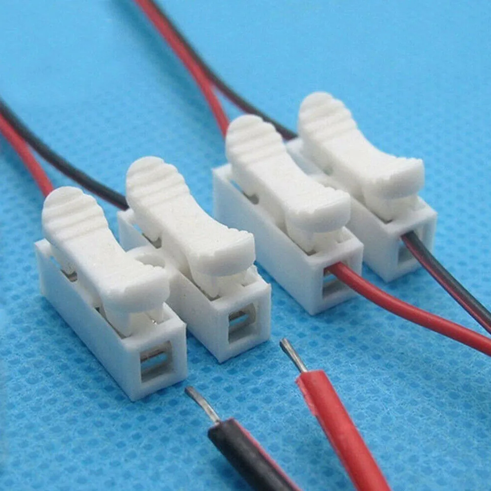 10pcs CH-2 220v Cable Spring Wire Connector Electrical Terminal Connector 2 Holes For Motors Electric Controls Lighting