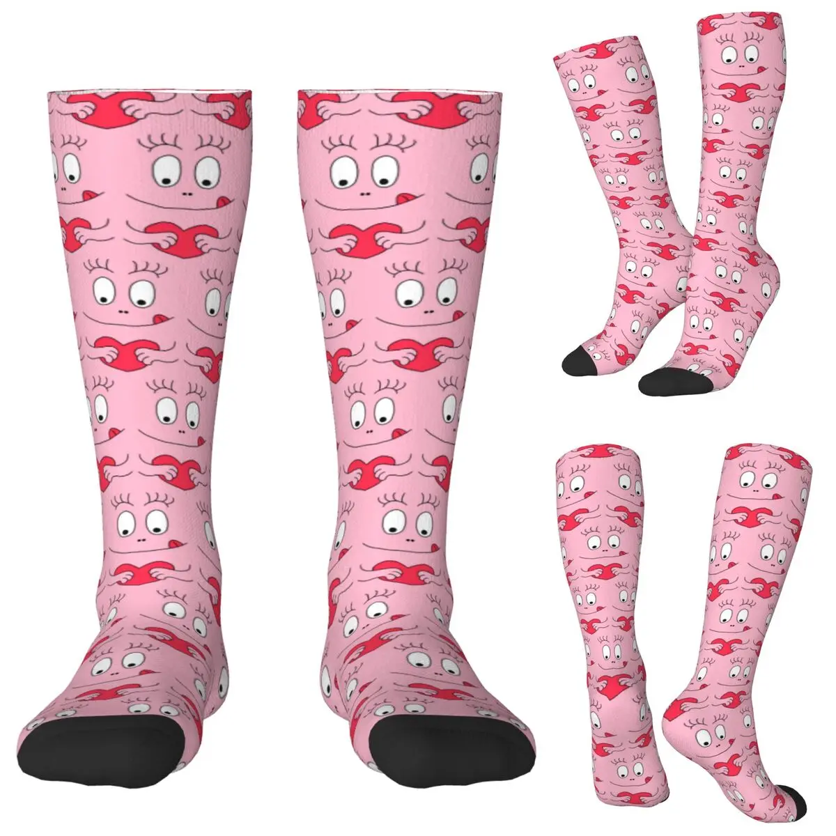 

Barbapapa Cartoon Socks Harajuku Stockings All Season Long Socks Accessories for Unisex Birthday Present