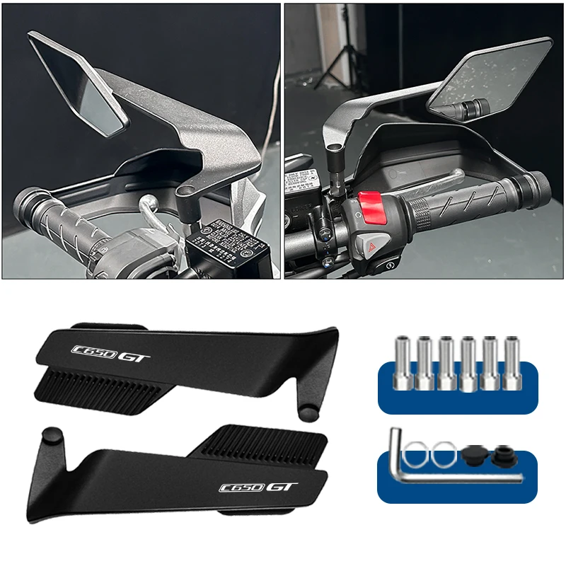 Large Mirror Surface Wings Mirror Motorcycle Rearview Mirror For BMW GS G310R S1000RR F750GS F900R C650GT K1300R
