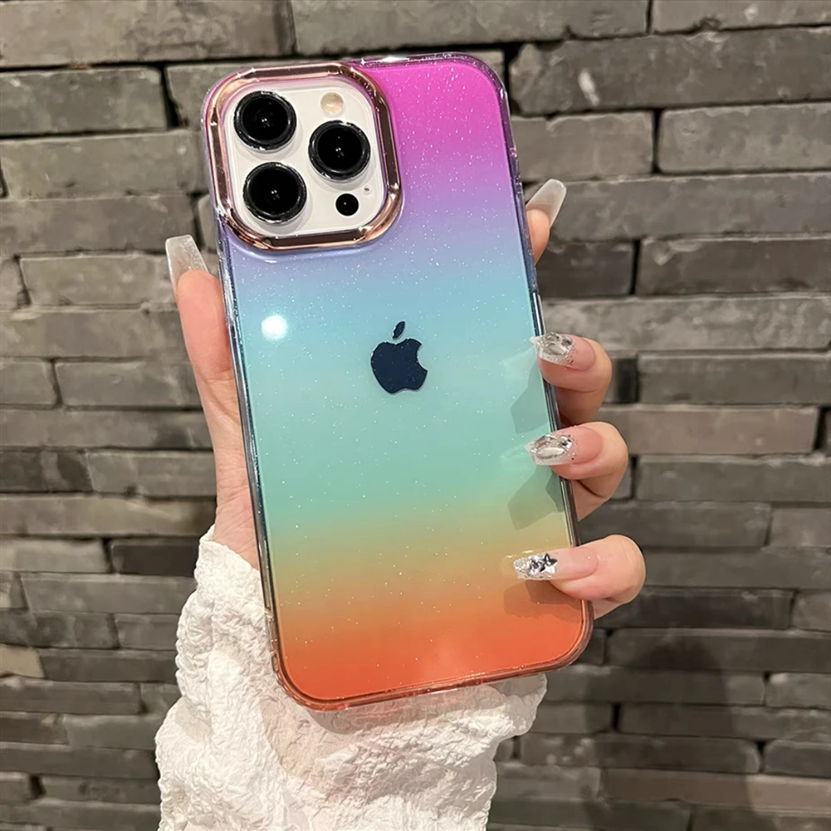 IPhone 16 Pro Max,15,14,13,12,11 plus用の透明で耐衝撃性のある豪華な電話ケース