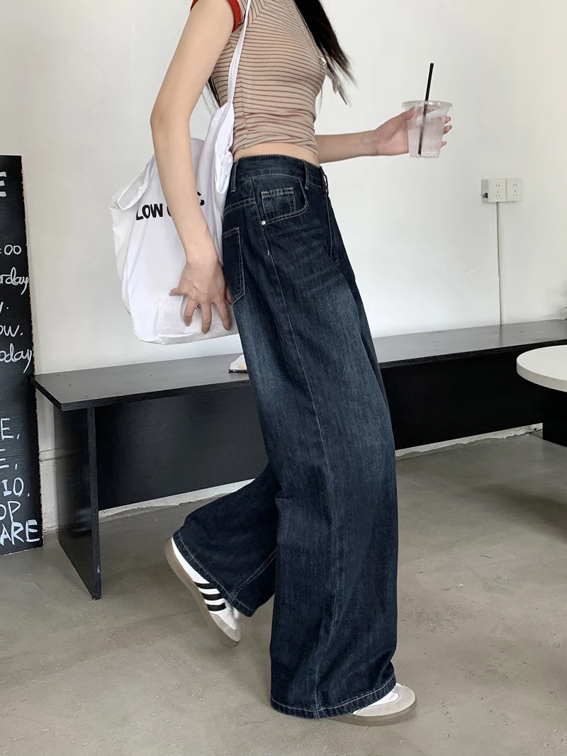 Pantalones vaqueros para mujer 2025, ropa para mujer, vaquera occidental, estilo americano, Retro, Vintage, moda vaquera cómoda