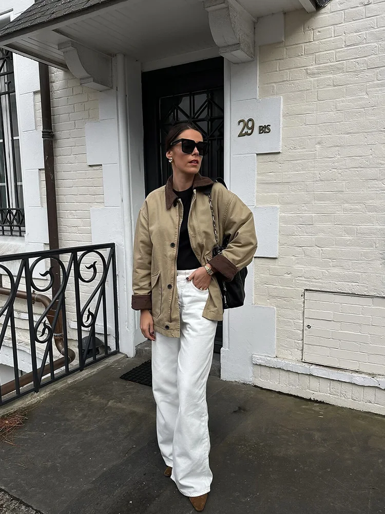 

Женская лоскутная куртка с цветными лацканами, новая повседневная теплая хлопковая куртка с длинными рукавами в стиле ретро