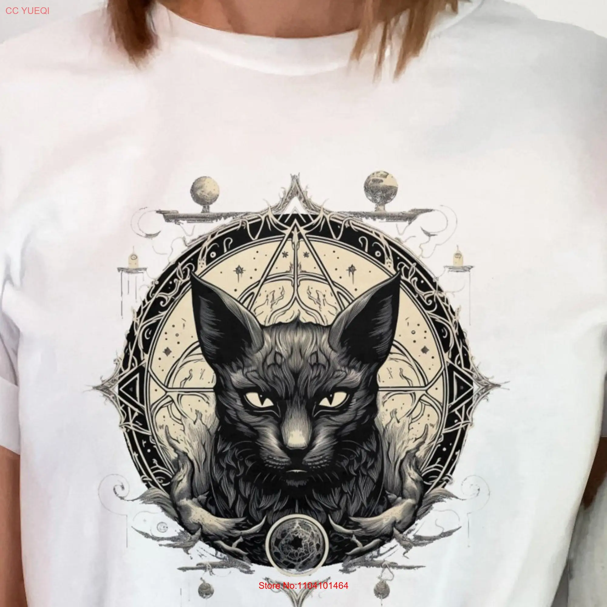 

Witchy Cat T Shirt Celestial Witch SweaT Vibes Sassy Lover Goblincore Fairycore long or short sleeves