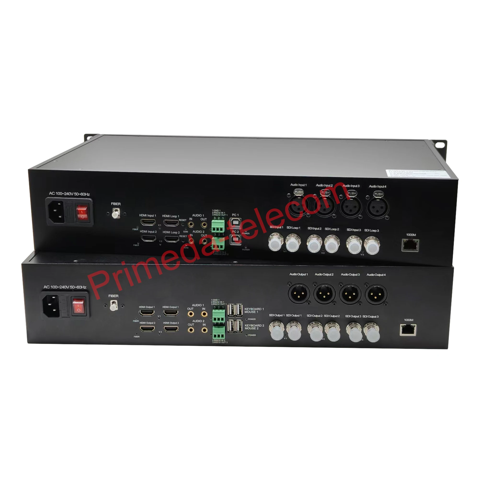 3G-SDI/XLR Audio/4K HDMI KVM/Gigabit Ethernet over Fiber Extenders- Uncompressed LC Singlemode Single Fiber 20Km, No Delay